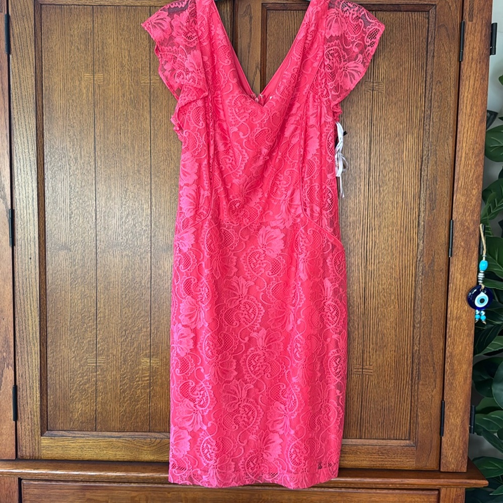 KENSIE DRESS bright coral NWT size 12 ⭐️